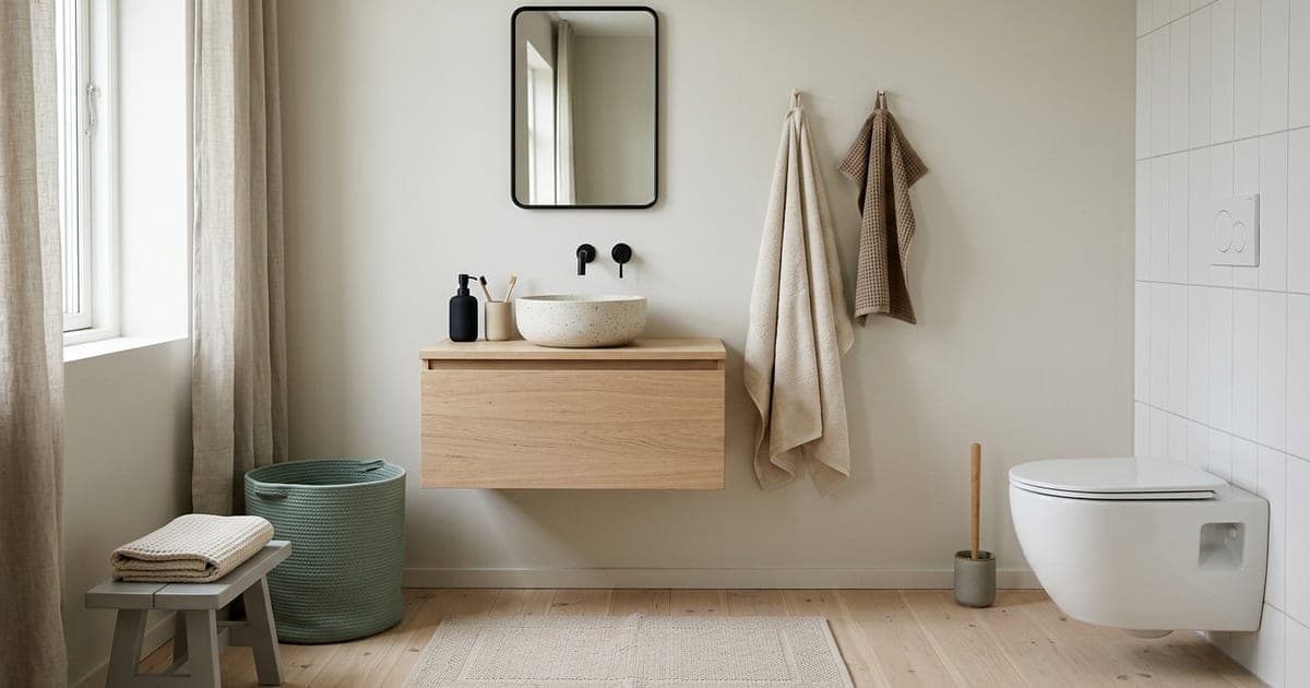 The Calm Scandinavian Bathroom: 10 Pieces That Earn Their Place
