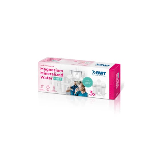 BWT magnesium-mineralised water filter cartridges with zinc, 3 pcs.