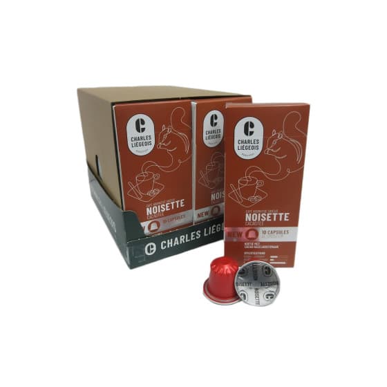 Coffee capsules compatible with Nespresso® Charles Liégeois Noisette, 10 pcs.