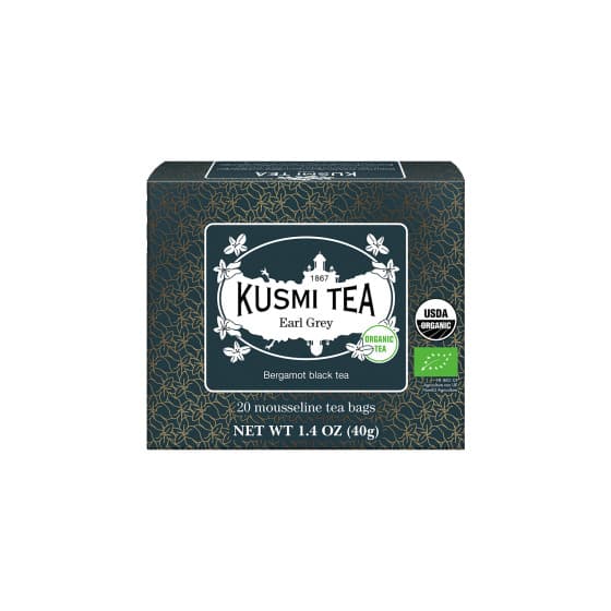 Organic black tea Kusmi Tea Earl Grey – 20 muslin tea bags