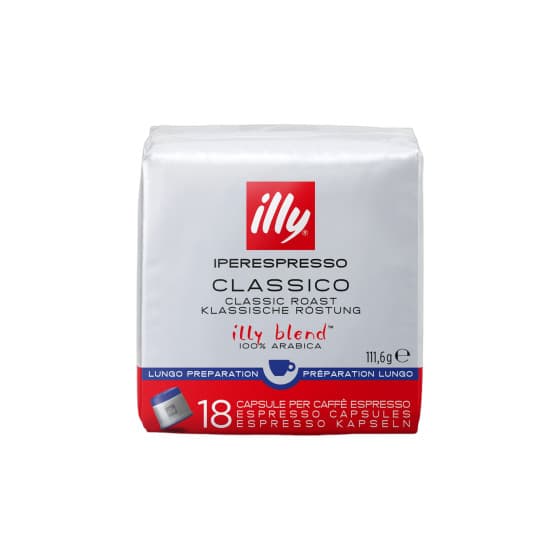 Illy Classico Lungo Coffee Capsules for iperEspresso Machines, 18 pcs.