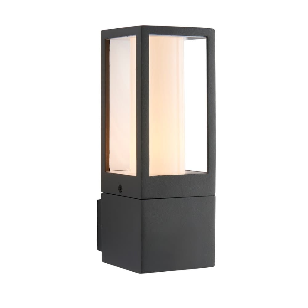 Saxby Lantern IP44 7W Wall Light - Grey