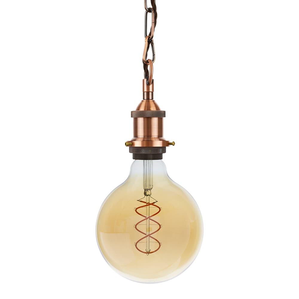 Soho Lighting Antique Copper Decorative Bulb Holder with Chain