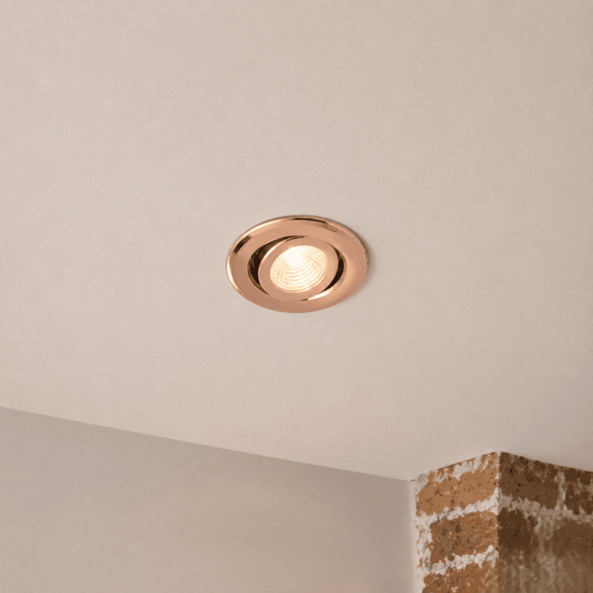 Soho Lighting Rose Gold 3K Warm White Tiltable LED Downlights - Fire Rated - IP44 - High CRI - Dimmable