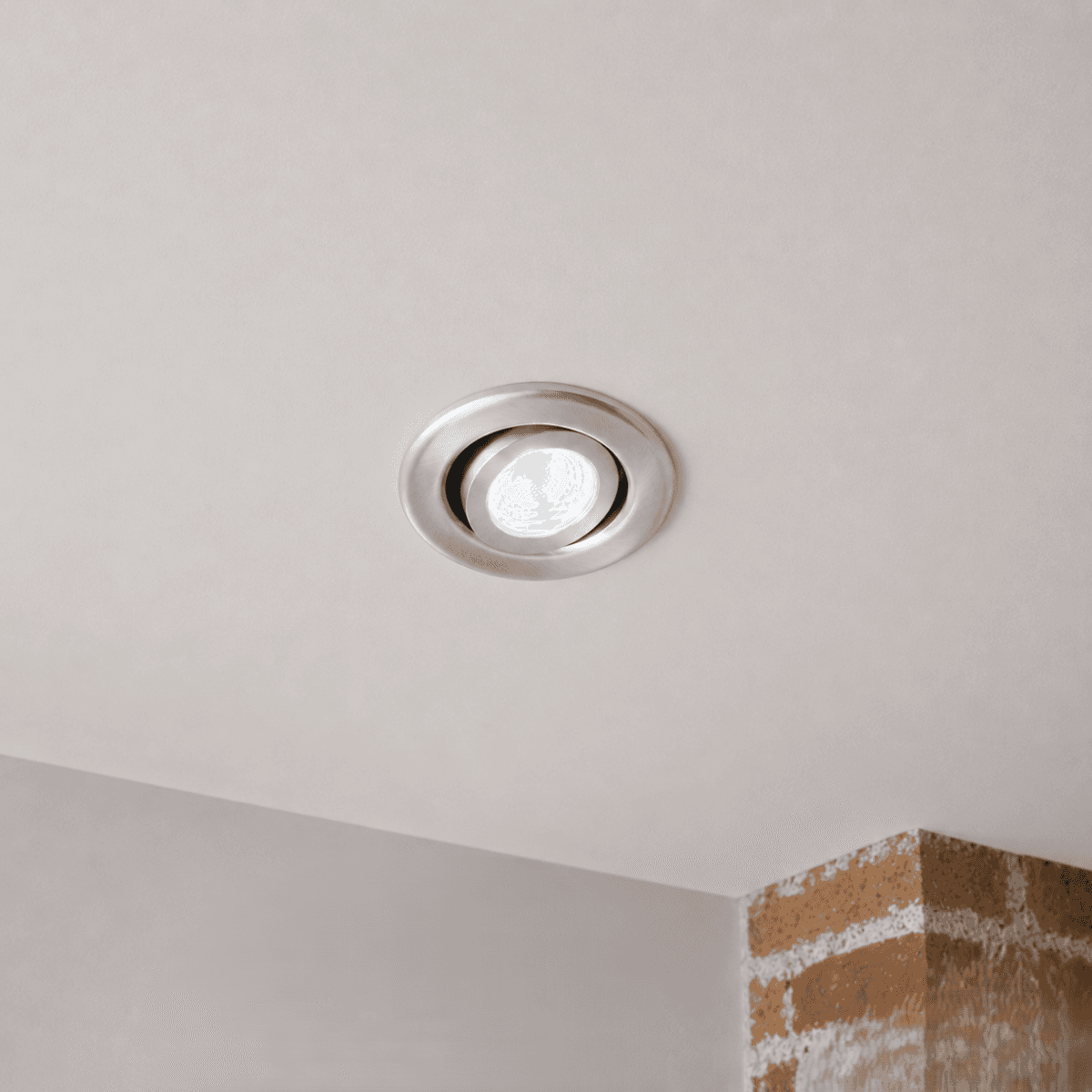 Soho Lighting Brushed Chrome Adjustable 4K Cool White Tiltable LED Downlights - Fire Rated - IP44 - High CRI - Dimmable