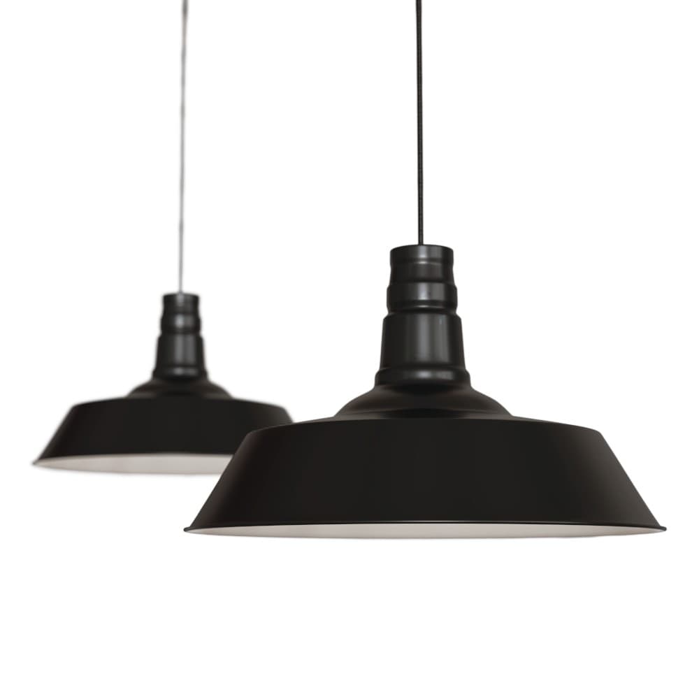 Large Matt Black Industrial Dining Room Pendant Light - Large Argyll - The Soho Lighting Company