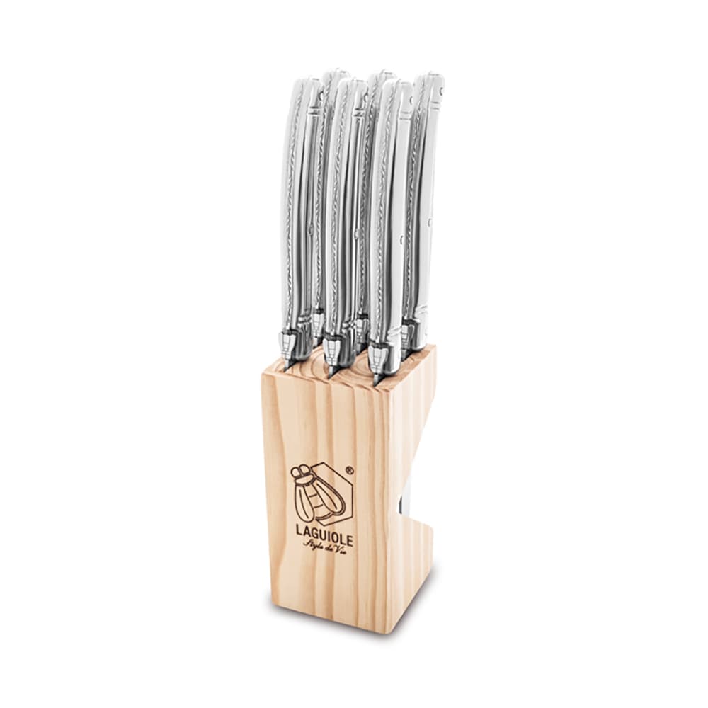 Laguiole Style De Vie Premium Steak Knives 6 Piece Set Stainless Steel