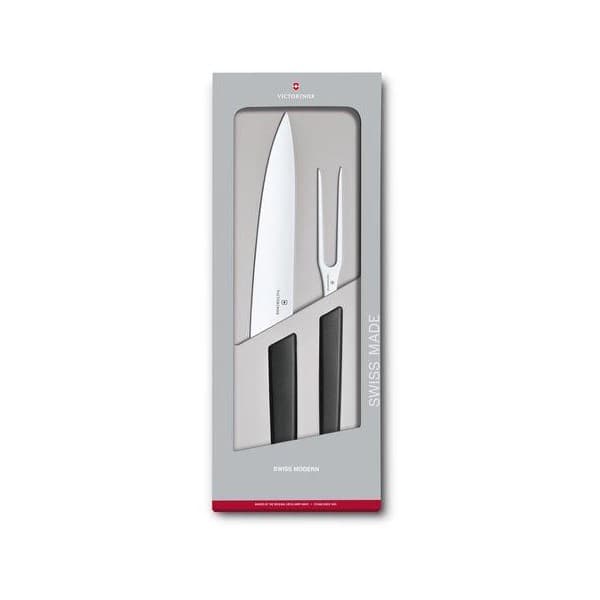 Victorinox Swiss Modern 2 Piece Carving Set Black (6909321G)