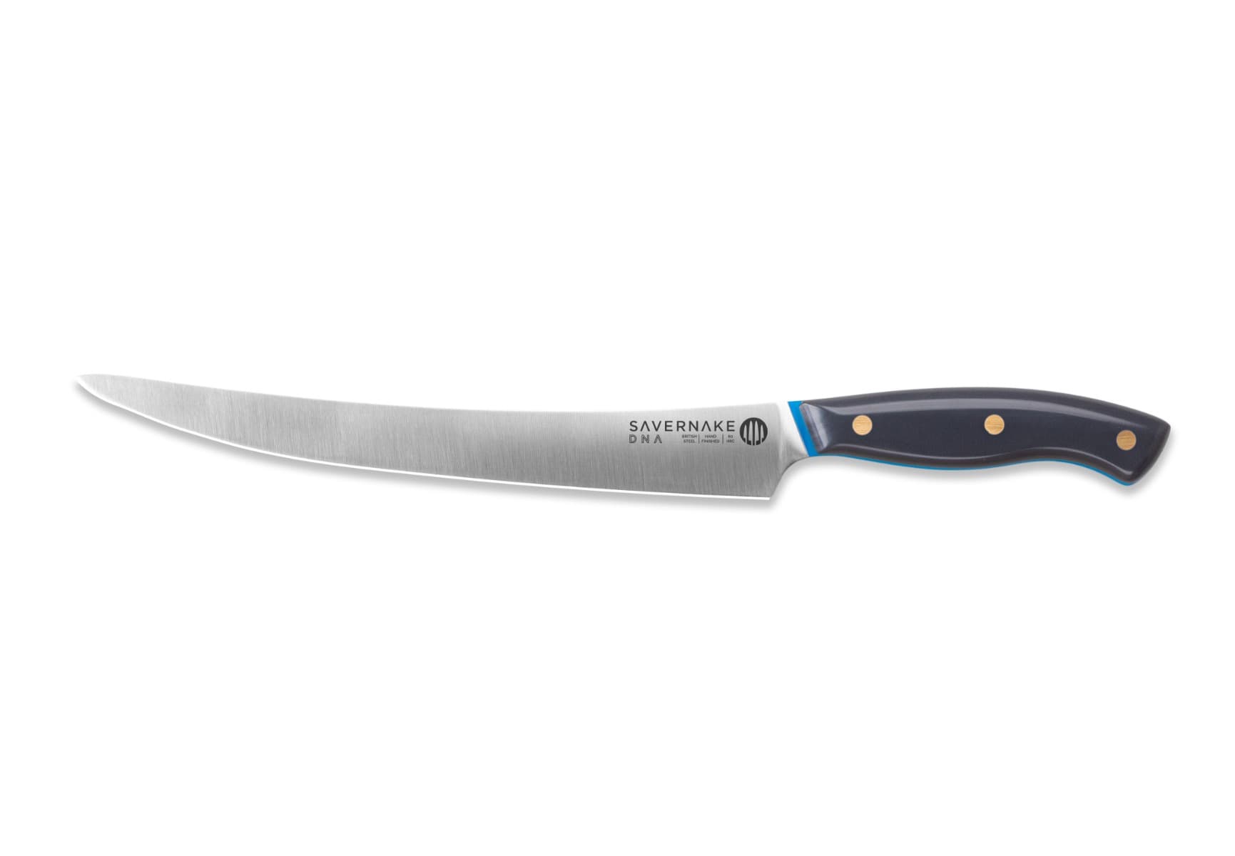 Savernake DNA PC26 26cm Carving Knife - Anthracite & Blue with Traditional Handle