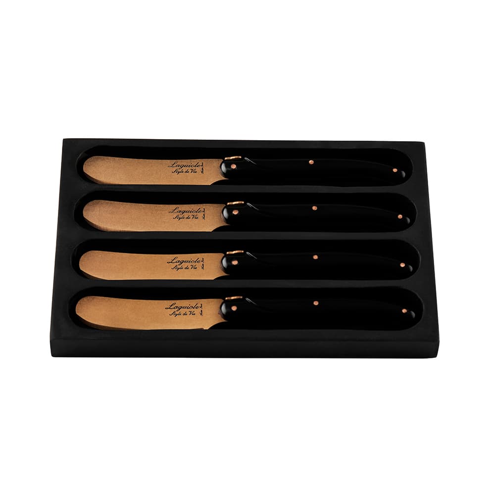 Laguiole Style De Vie Prestige Butter Knives 3 Piece Set Copper Stonewash