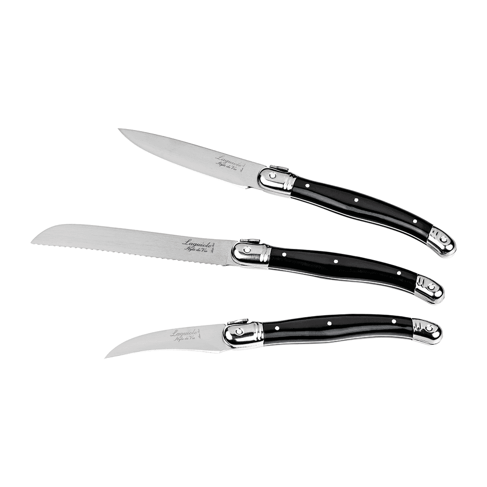Laguiole Style De Vie Premium 3 Piece Set of Kitchen Knives