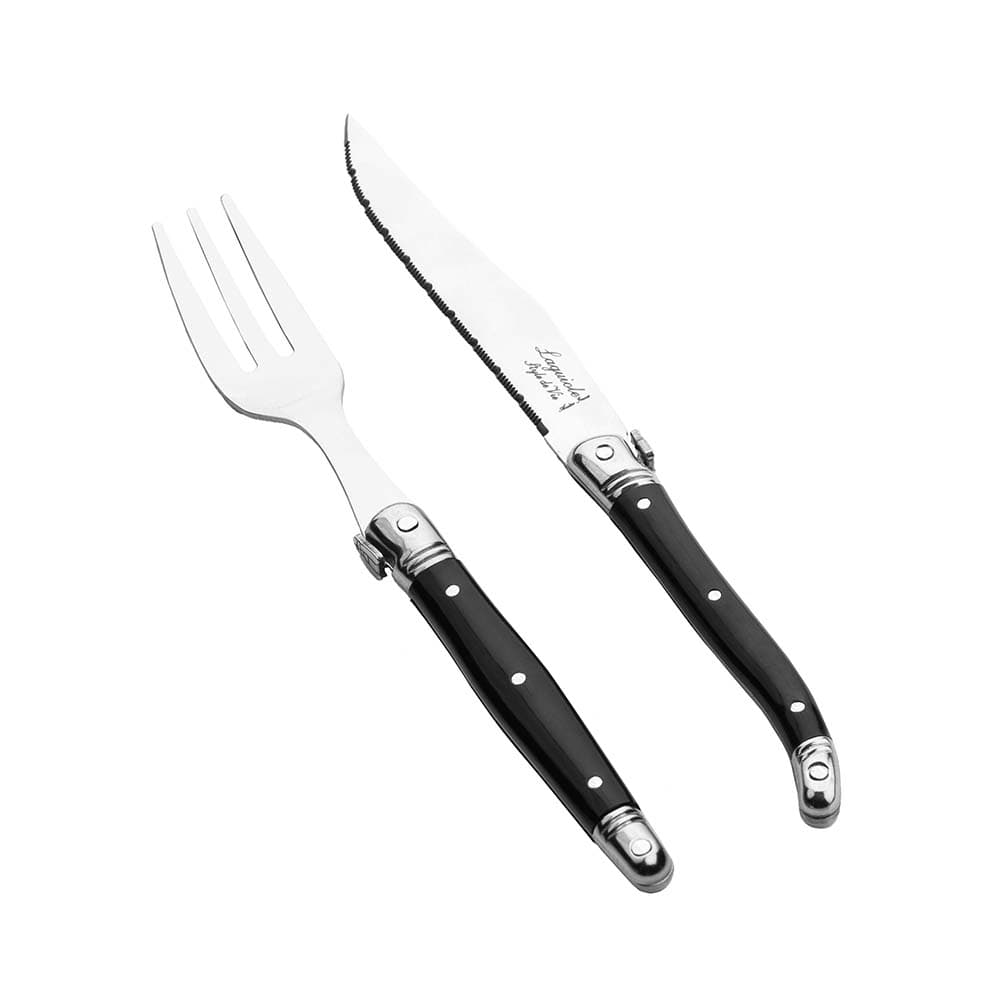 Laguiole Style De Vie Premium 12 Piece Mini Cutlery Black