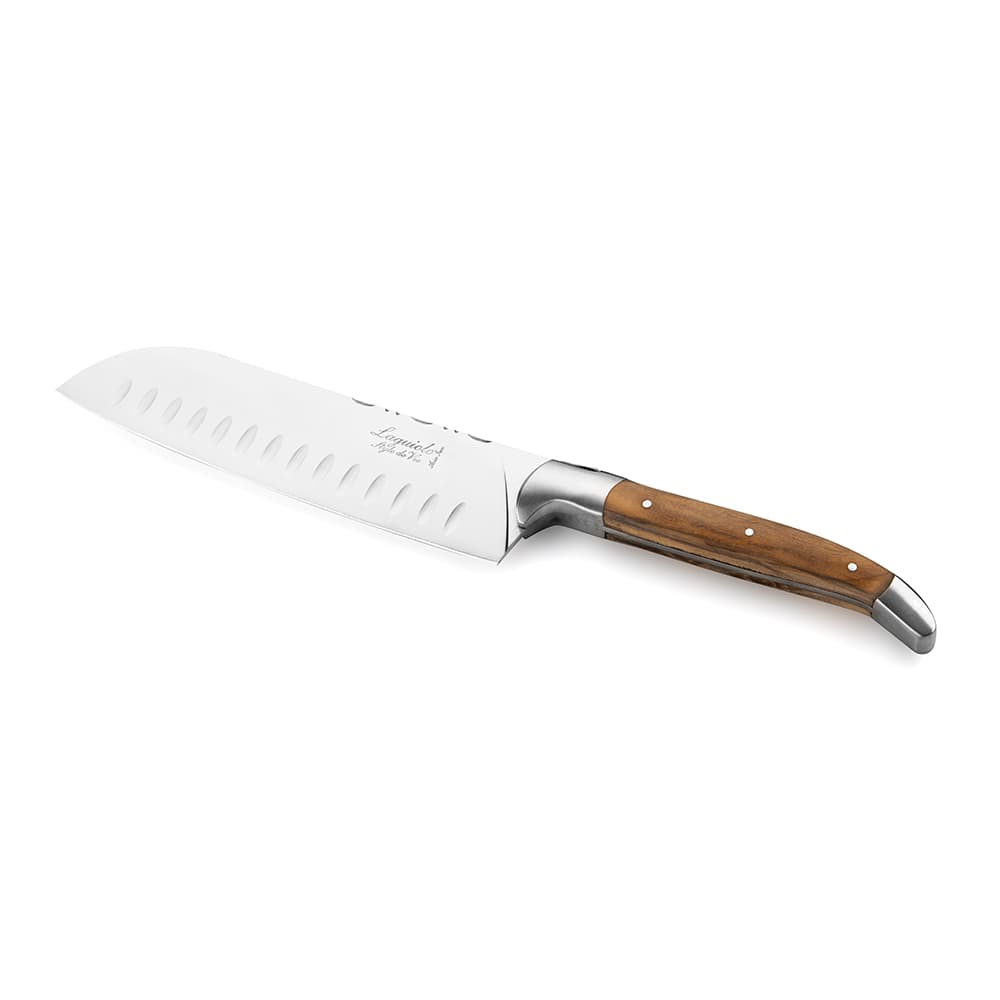 Laguiole Style De Vie Luxury Santoku Knife Olive Wood
