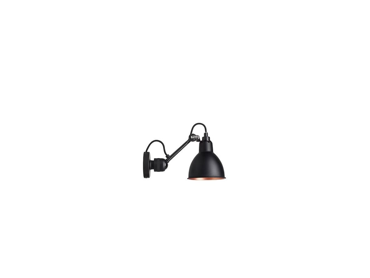 Lampe Gras - 304SW Wall Lamp Black/Black/Copper Lampe Gras