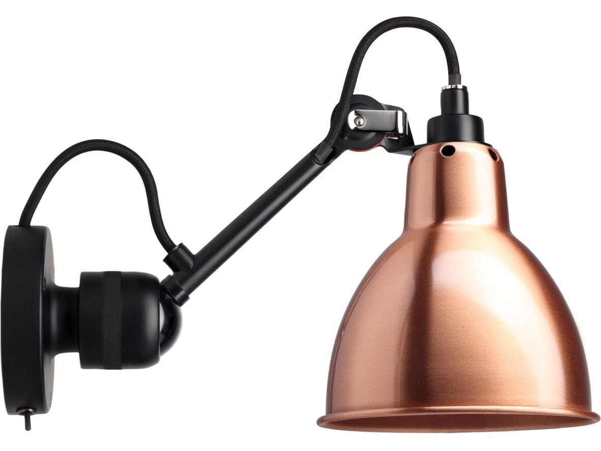Lampe Gras - 304SW Wall Lamp Black/Copper Lampe Gras