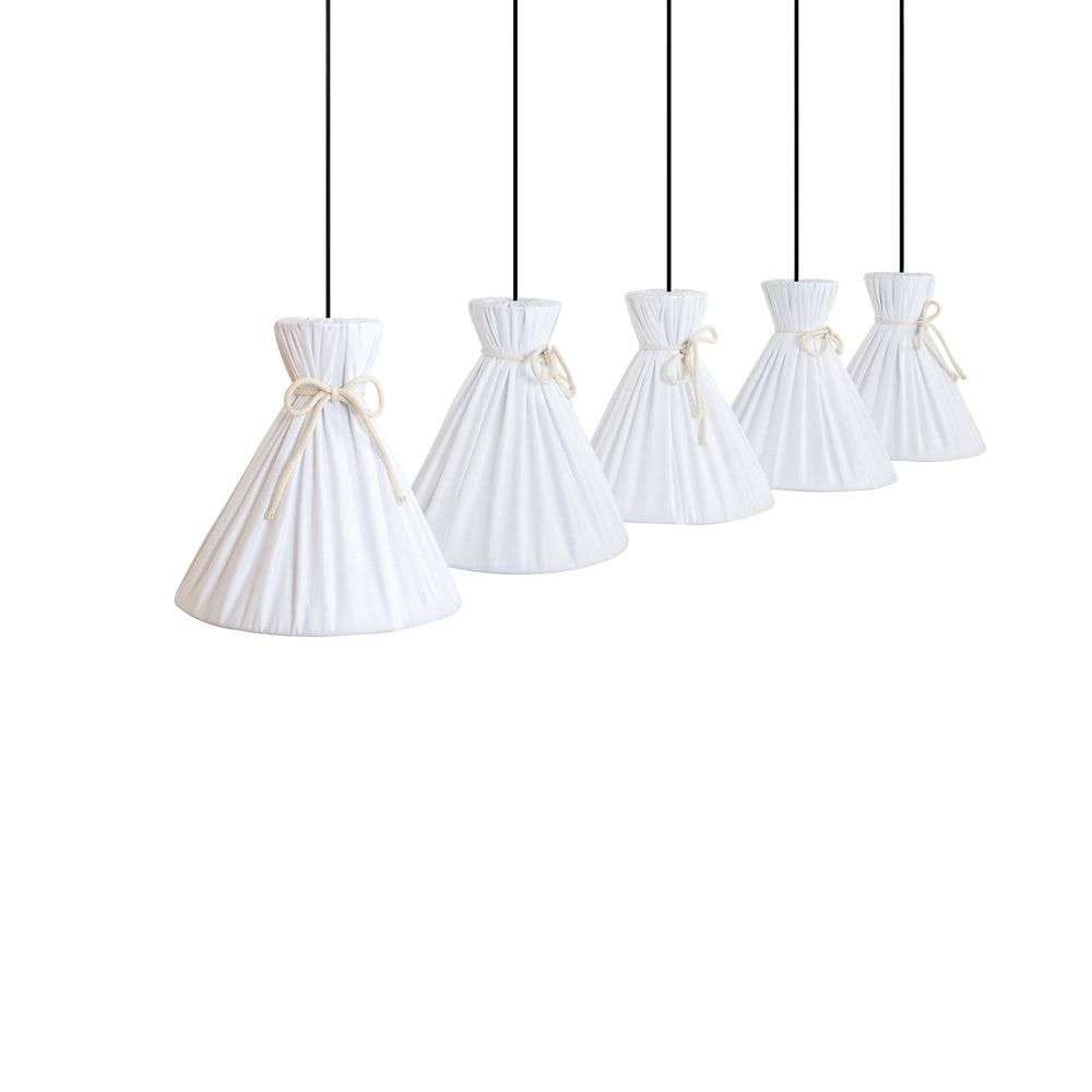 Envostar - Lola 5 Pendant White/Beige/Black