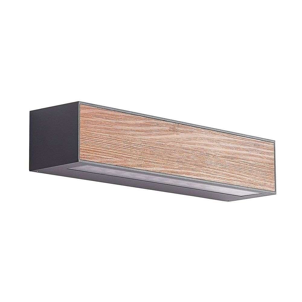 Arcchio - Miraz LED Outdoor Wall Lamp Dark Grey/Dark Wood
