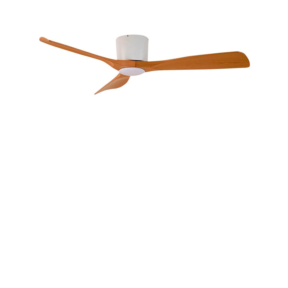 Lucande - Moneno LED Ceiling Fan White/Wood
