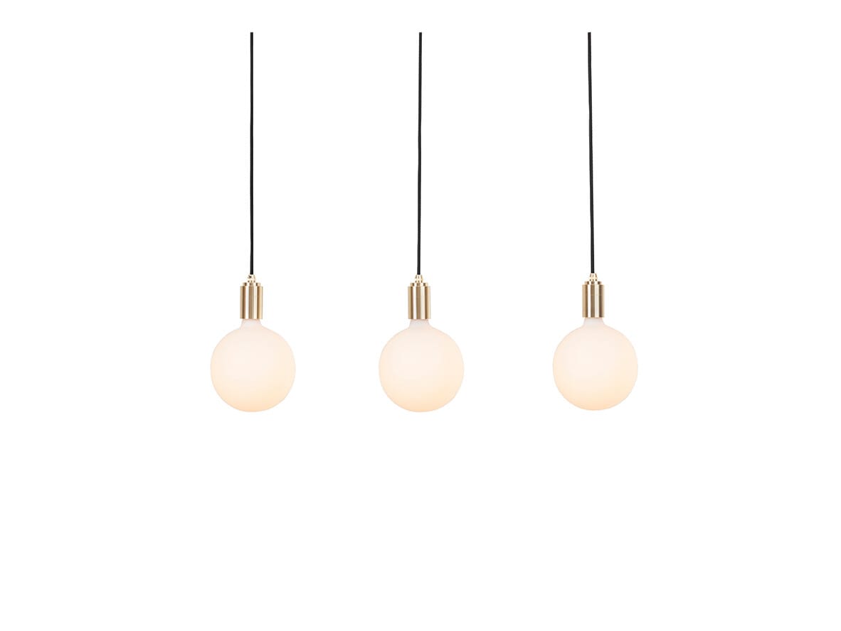 Tala - Linear Triple Pendant w/3 Sphere IV Brass/White