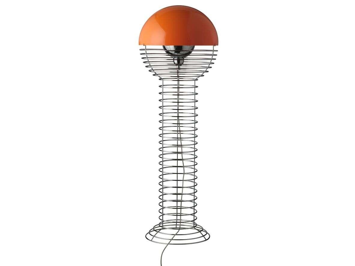 Verpan - Wire Floor Lamp Chrome/Orange