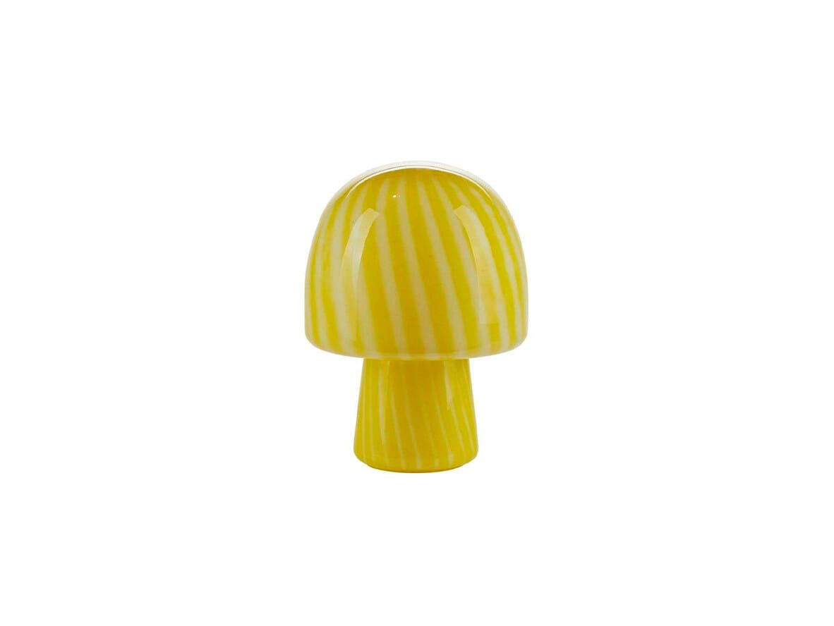Cozy Living - Funghi Table Lamp w/Stribes Yellow