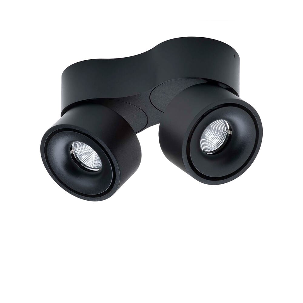 Antidark - Easy Double W2100 LED Ceiling Lamp 1800-2700K DTW Black