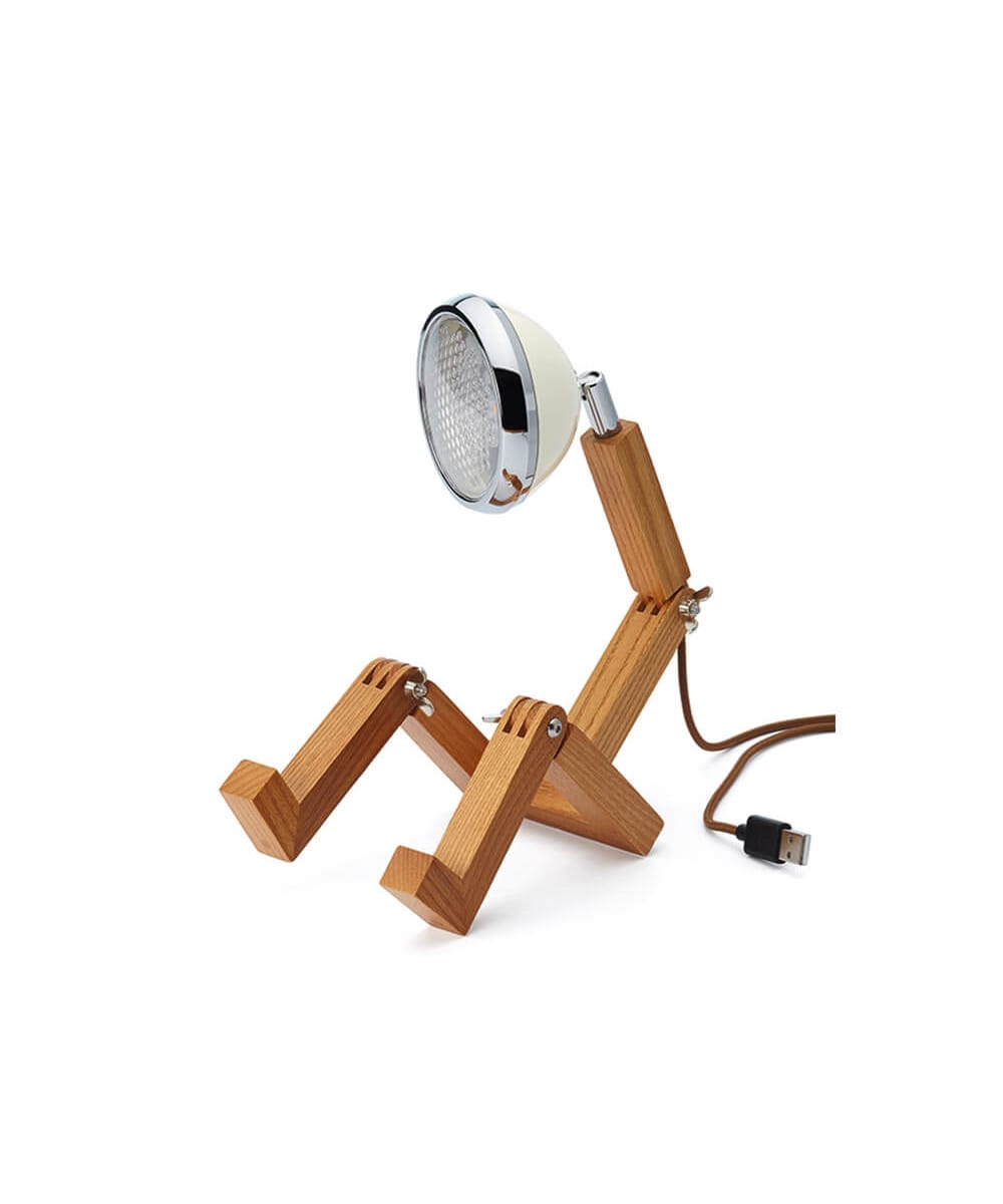 Piffany Copenhagen - Mr. Wattson Mini Table Lamp USB Ash/Vintage White