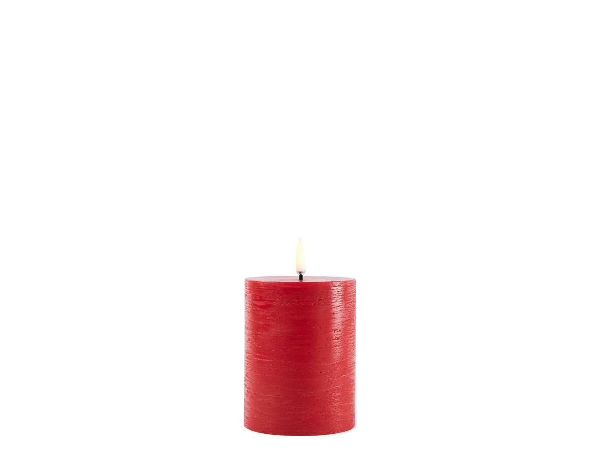 Uyuni Lighting - Pillar Candle LED 7,8 x 10,1 cm Rustic Red  Lighting