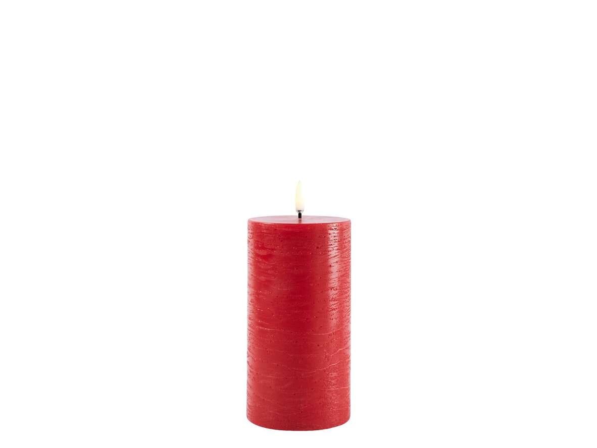 Uyuni Lighting - Pillar Candle LED 7,8 x 15,2 cm Rustic Red  Lighting