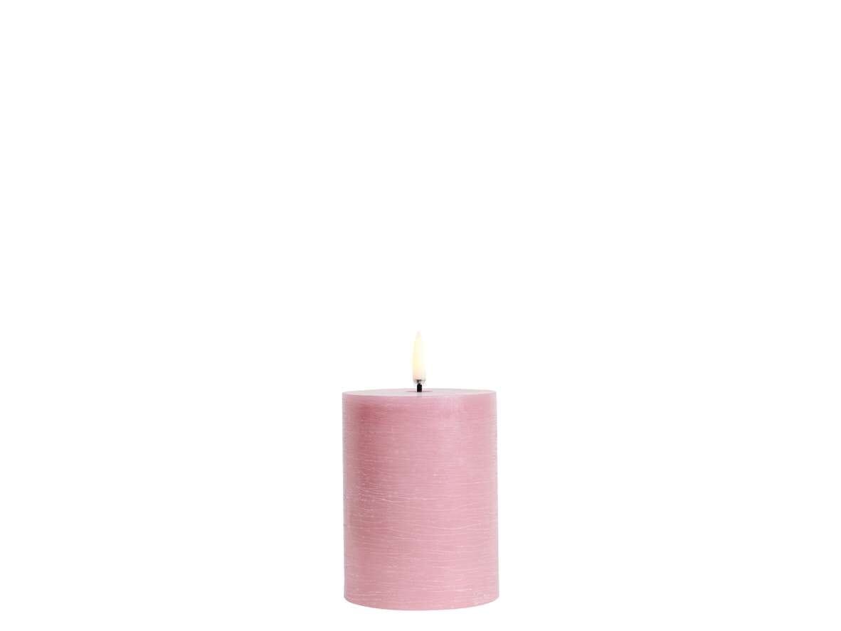 Uyuni Lighting - Pillar Candle LED 7,8 x 10,1 cm Rustic Dusty Rose  Lighting