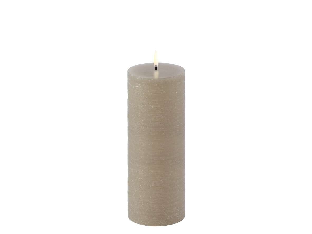 Uyuni Lighting - Pillar Candle LED 7,8 x 20,3 cm Rustic Sandstone  Lighting