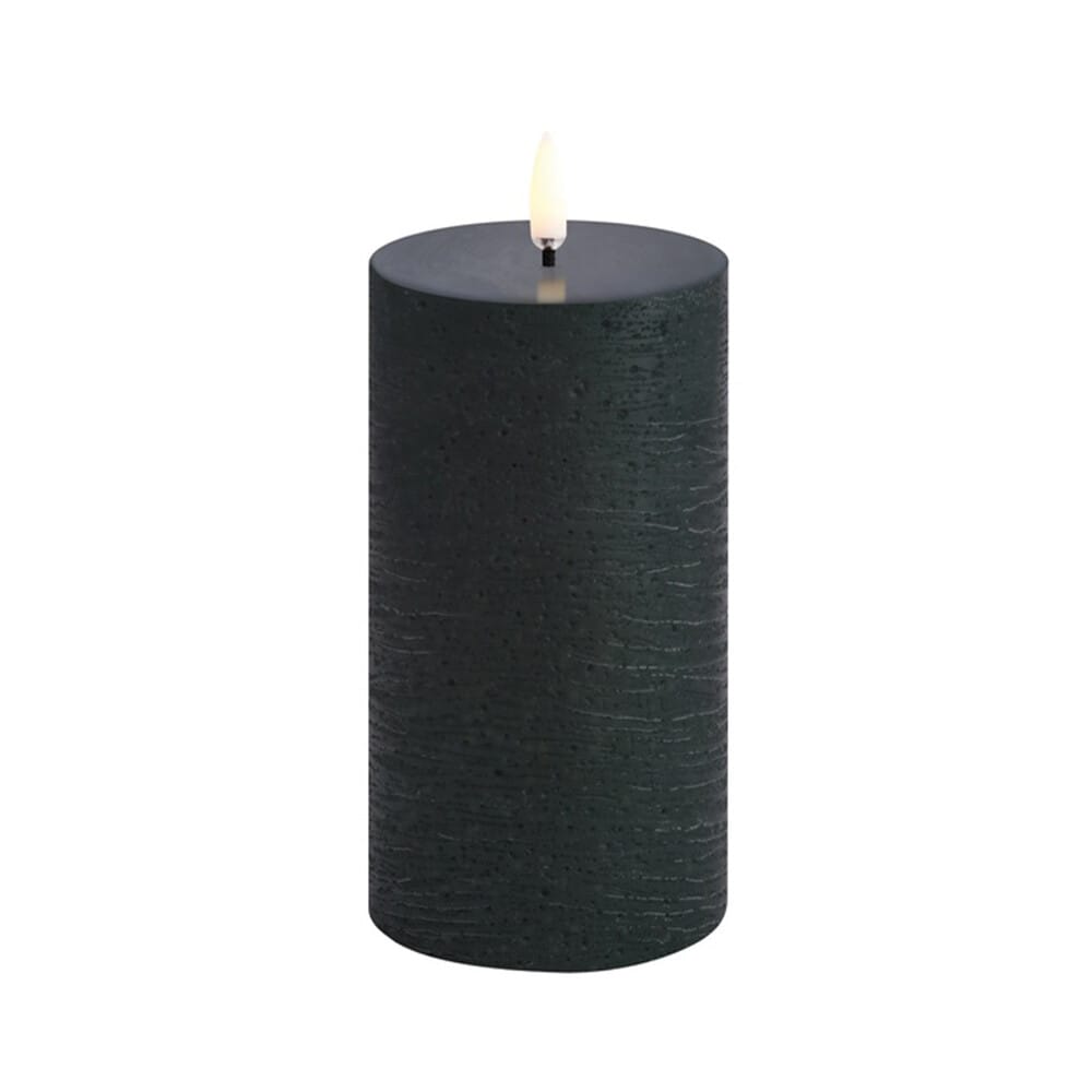 Uyuni Lighting - Pillar Candle LED 7,8x15,2 cm Pine Green/Rustic  Lighting