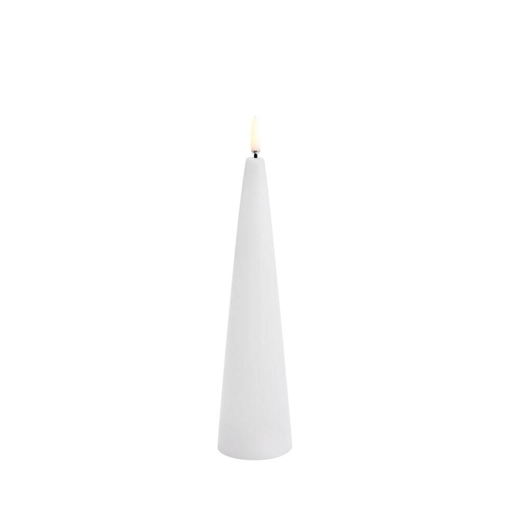 Uyuni Lighting - Cone Candle LED 5,8x21,5 cm Nordic White/Smooth  Lighting