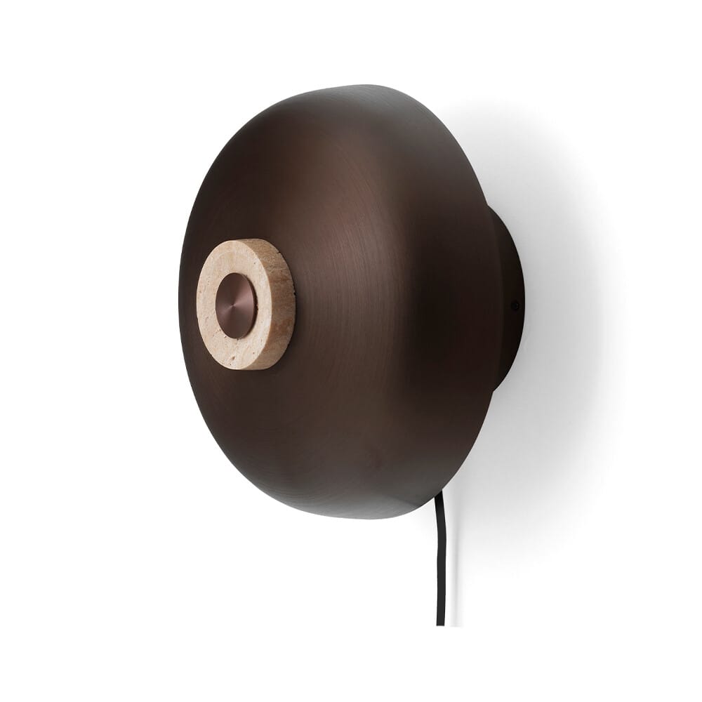 Audo Copenhagen - Reverse Wall Lamp Sand Travertine/Bronzed Aluminium