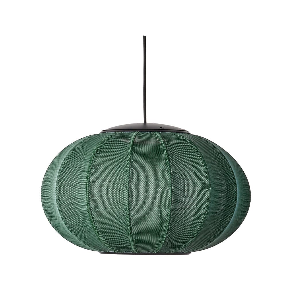 Made By Hand - Knit-Wit 45 Oval LED Pendant Tweed Green