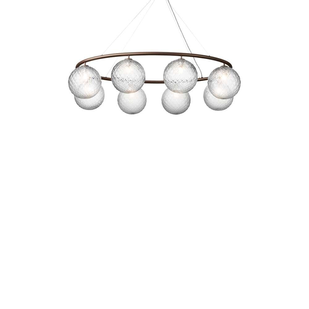 Nuura - Miira 8 Oval Chandelier Dark Bronze/Optic Clear
