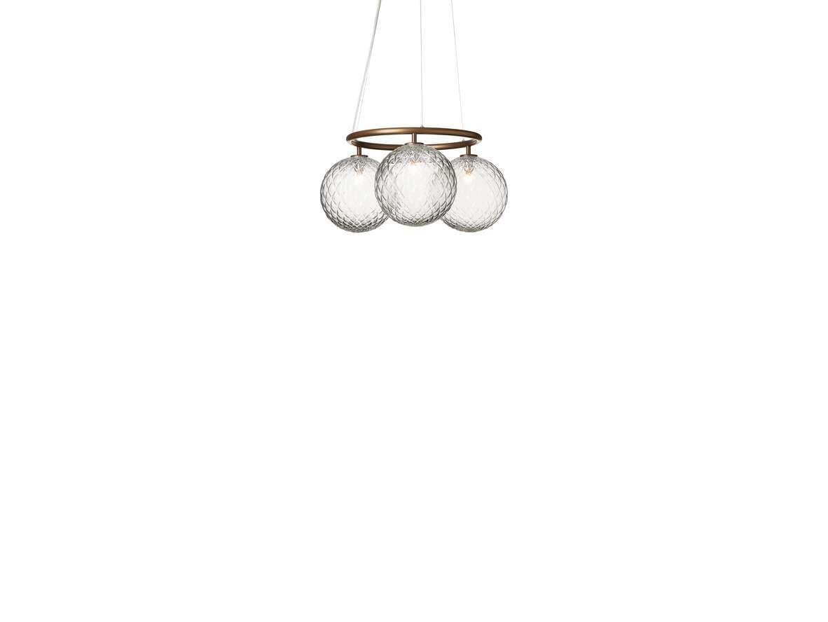 Nuura - Miira 3 Circular Chandelier Dark Bronze/Optic Clear