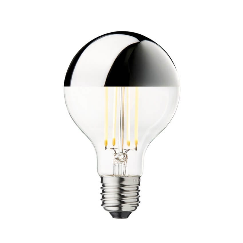 Design by Us - Bulb LED 3,5W Globe Ø80 Crown Silver E27