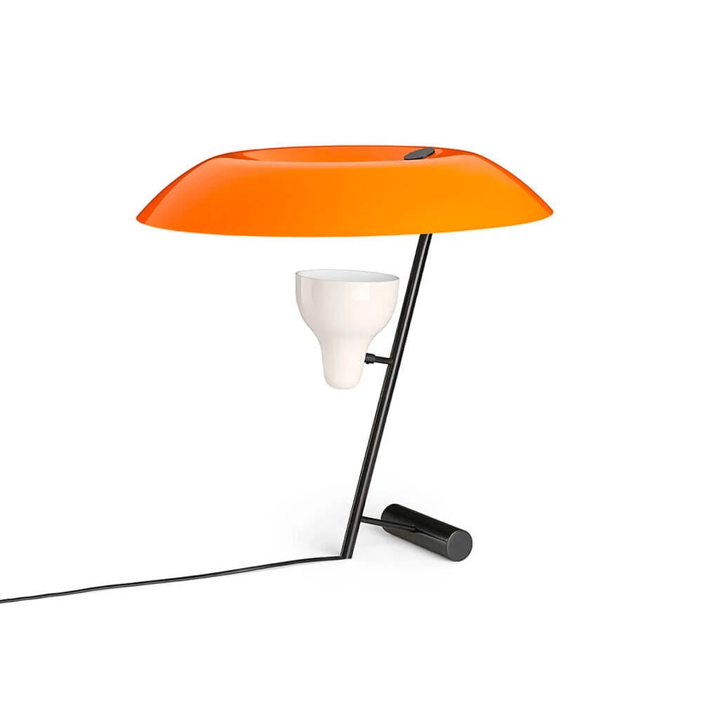 Astep - Model 548 Table Lamp Dark Burnished Brass/Orange