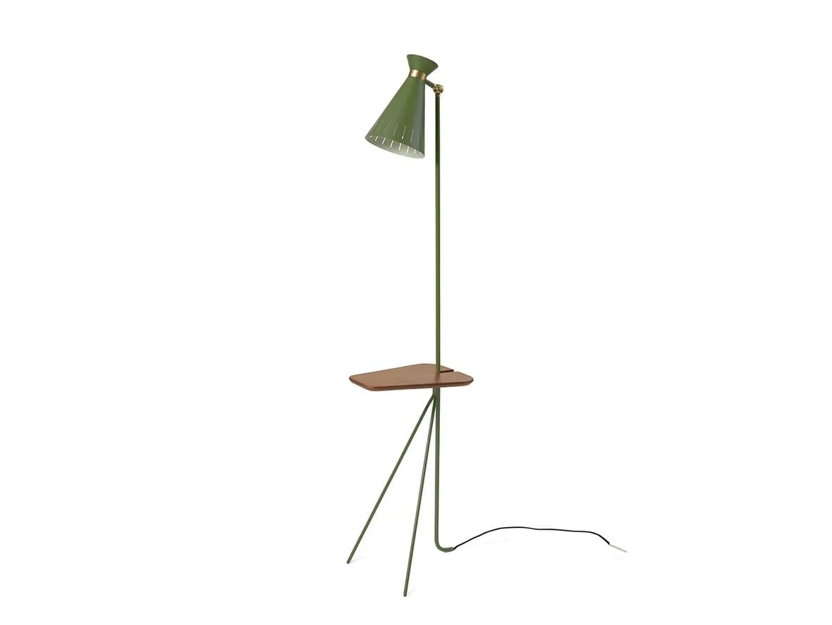 Warm Nordic - Cone Floor Lamp w/Table Pine Green