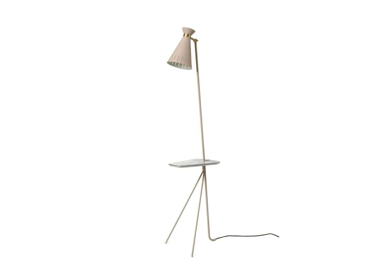 Warm Nordic - Cone Floor Lamp w/Table Pure Cashmere/Marble