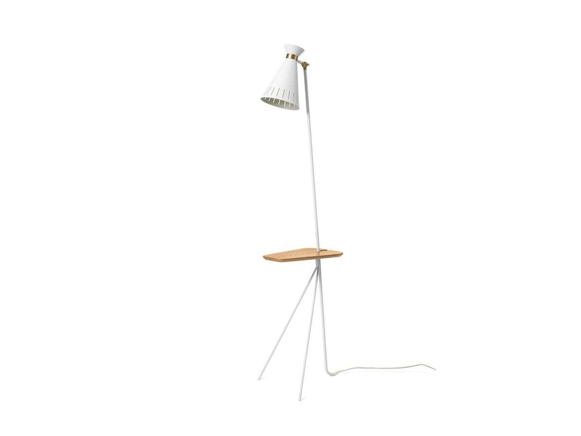 Warm Nordic - Cone Floor Lamp w/Table Clear White/Oak