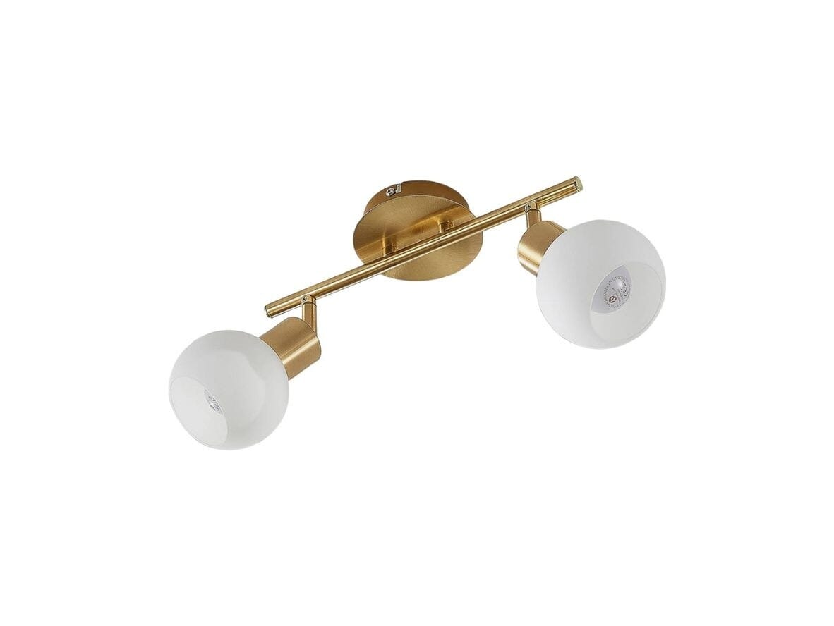 Lindby - Elaina 2 Ceiling Lamp Brass/Opal