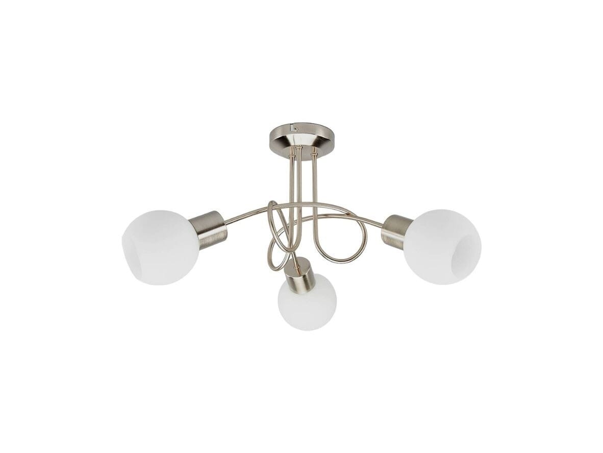 Lindby - Elaina 3 Ceiling Lamp Nickel/Opal