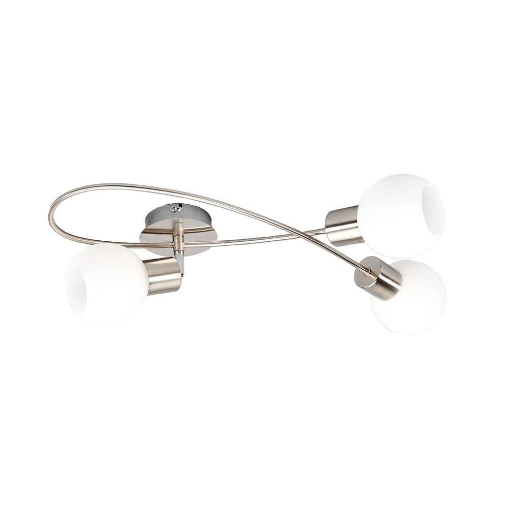 Lindby - Elaina 3 Ceiling Lamp Matt Nickel