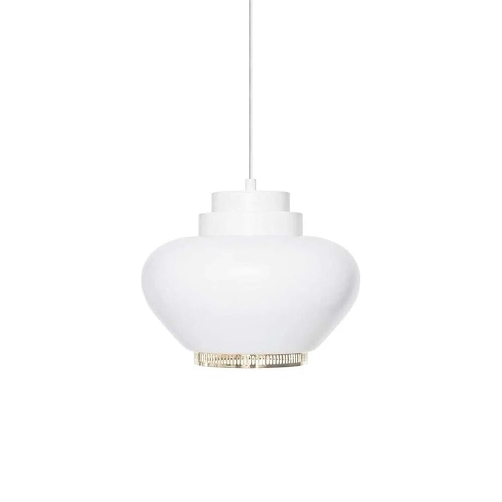 Artek - A333 Turnip Pendant White/Brass