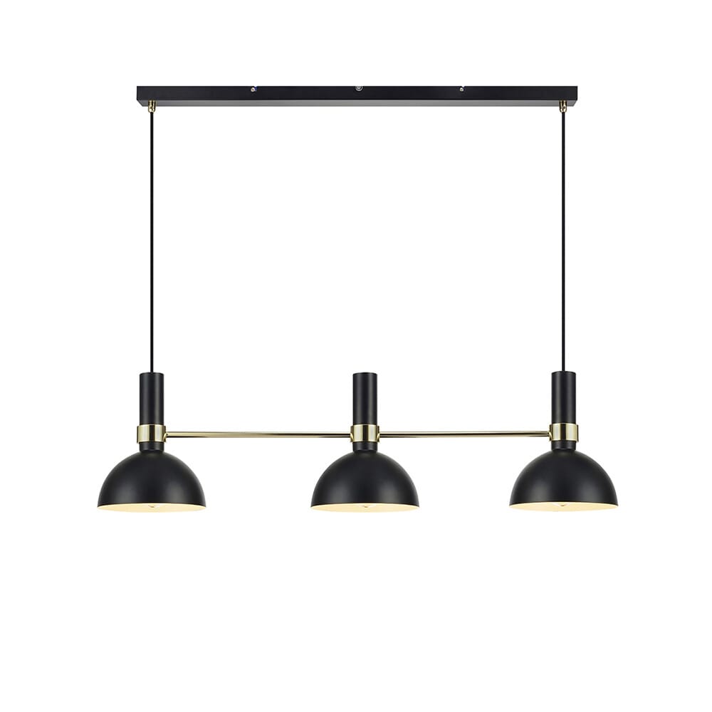 Markslöjd - Larry 3 Pendant Black/Brushed Brass