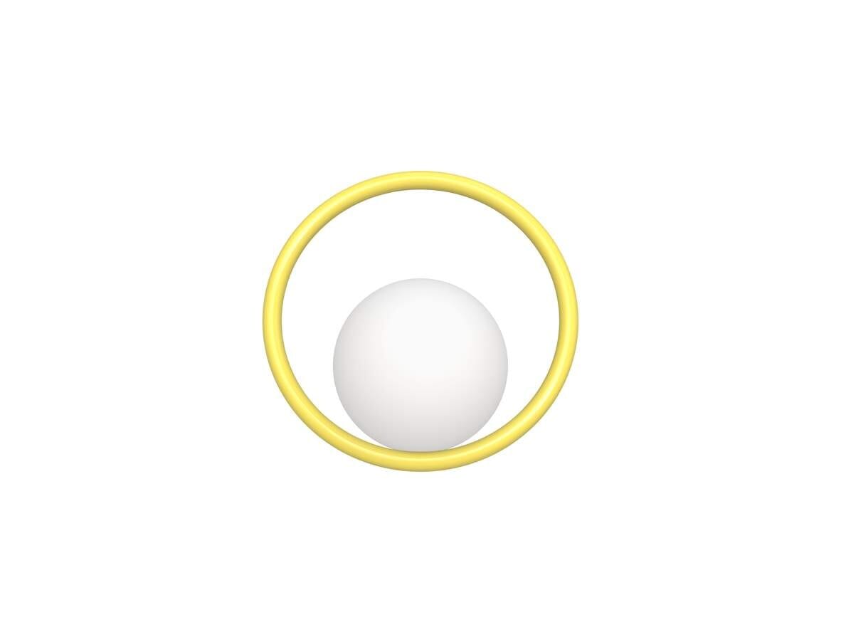 Swedish Ninja - Hula Hoop Wall Lamp HW Sunshine Yellow