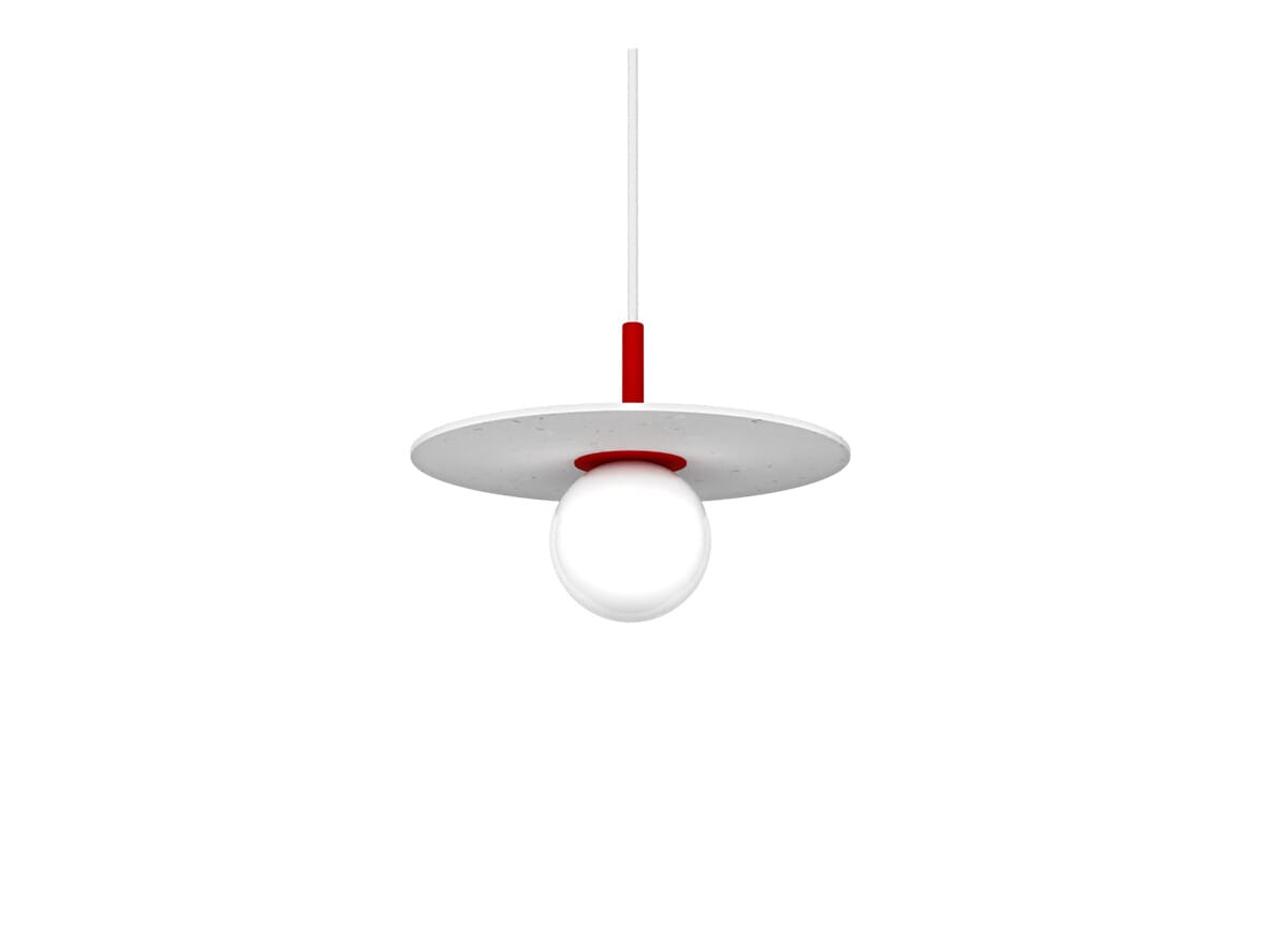 Swedish Ninja - Pluto Small Pendant Strawberry Red