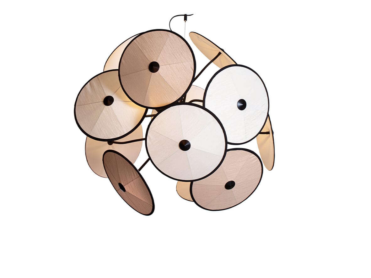 By Rydéns - Cappello Chandelier Ø82 Matt Black/Beige
